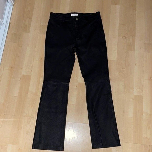 NWT Anine Bing the Jagger leather pant genuine lamb trousers black size M - Picture 3 of 16
